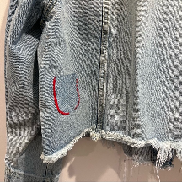 Free People Dillon jean jacket womens size‎ Size S - Picture 12 of 15